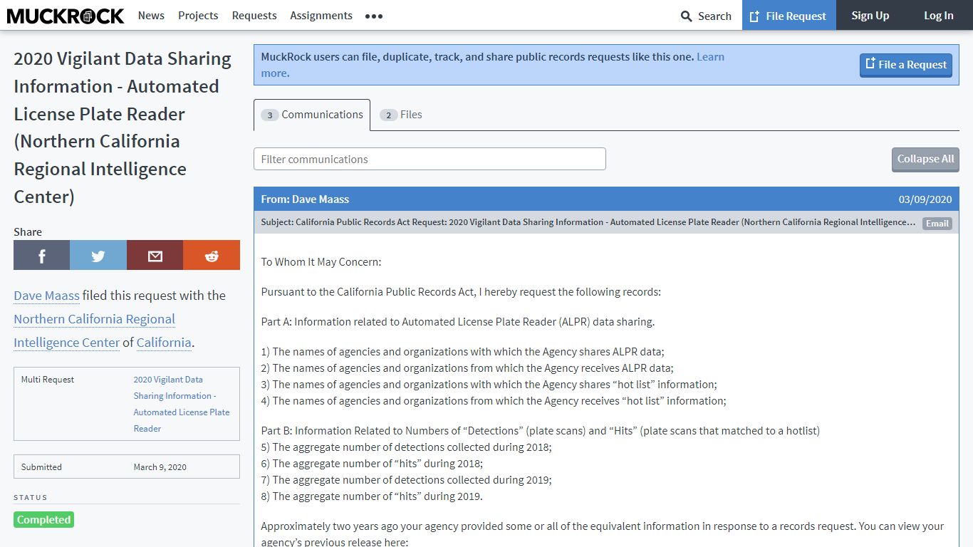 2020 Vigilant Data Sharing Information - Automated License ...
